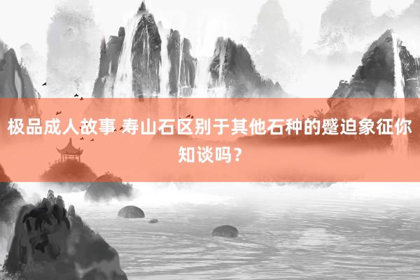 极品成人故事 寿山石区别于其他石种的蹙迫象征你知谈吗？