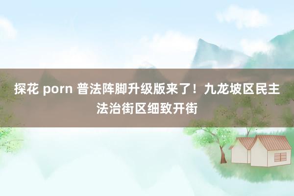 探花 porn 普法阵脚升级版来了！九龙坡区民主法治街区细致开街