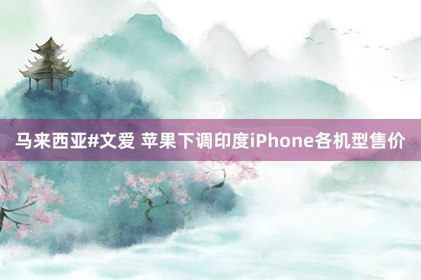 马来西亚#文爱 苹果下调印度iPhone各机型售价