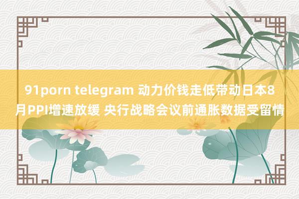 91porn telegram 动力价钱走低带动日本8月PPI增速放缓 央行战略会议前通胀数据受留情