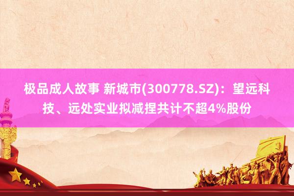 极品成人故事 新城市(300778.SZ)：望远科技、远处实业拟减捏共计不超4%股份