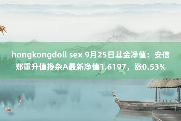 hongkongdoll sex 9月25日基金净值：安信郑重升值搀杂A最新净值1.6197，涨0.53%