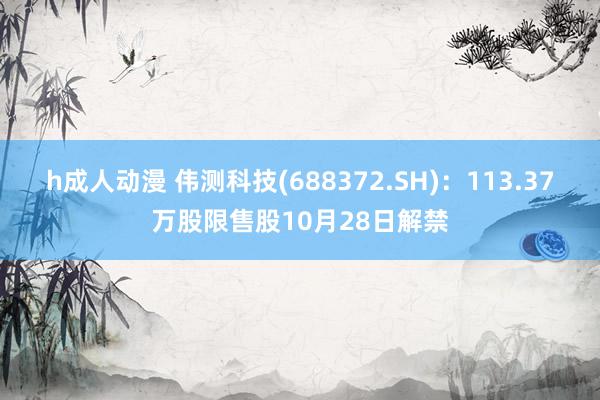 h成人动漫 伟测科技(688372.SH)：113.37万股限售股10月28日解禁