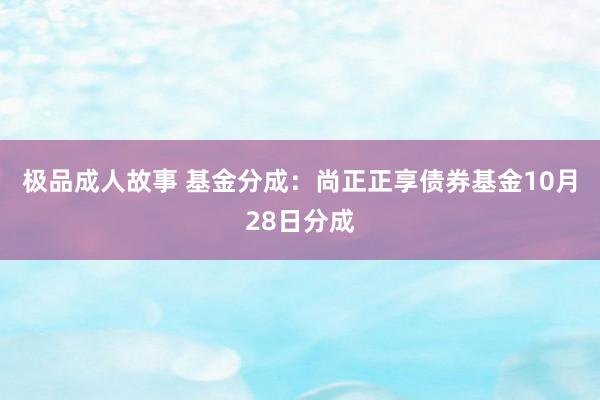 极品成人故事 基金分成：尚正正享债券基金10月28日分成