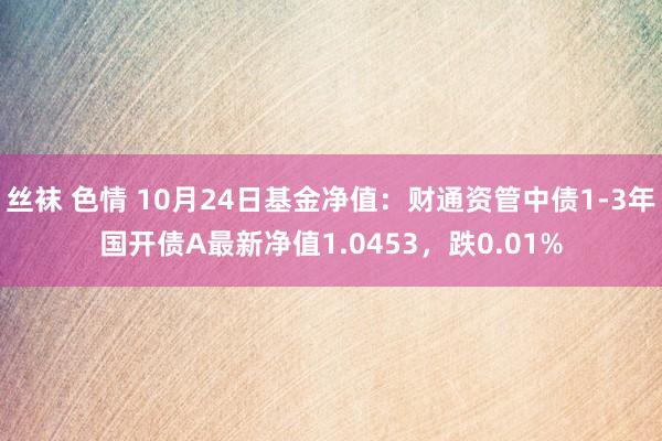 丝袜 色情 10月24日基金净值：财通资管中债1-3年国开债A最新净值1.0453，跌0.01%