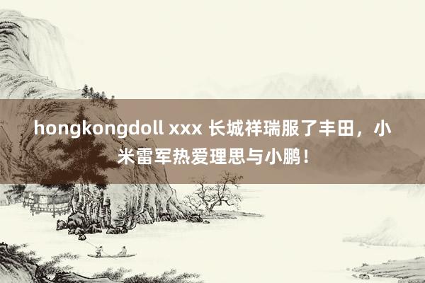 hongkongdoll xxx 长城祥瑞服了丰田，小米雷军热爱理思与小鹏！