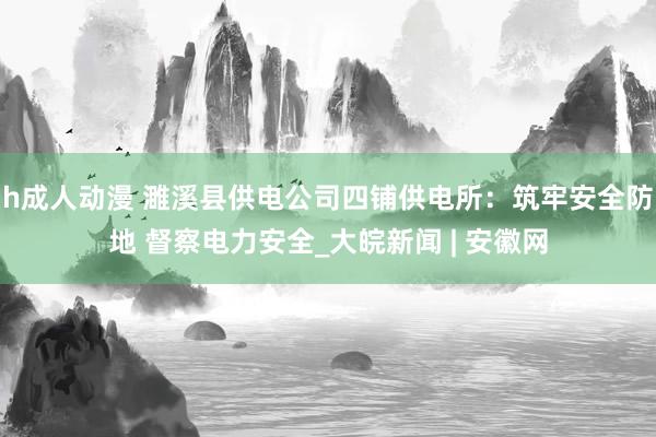 h成人动漫 濉溪县供电公司四铺供电所：筑牢安全防地 督察电力安全_大皖新闻 | 安徽网